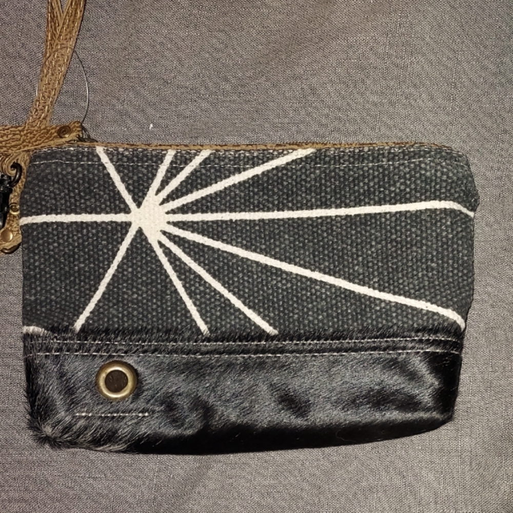 Stylish Black and White Wristlet Clutch - Women Bags